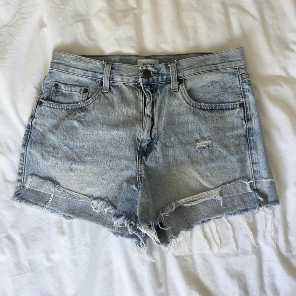 PISTOLA 100% Cotton Denim Shorts 28